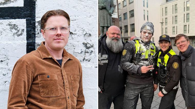 Skrifaði gaman­þætti um löggur á meðan hann var sjálfur að leika löggu